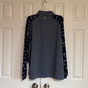 Peter Millar Blue Camo Quarter Zip